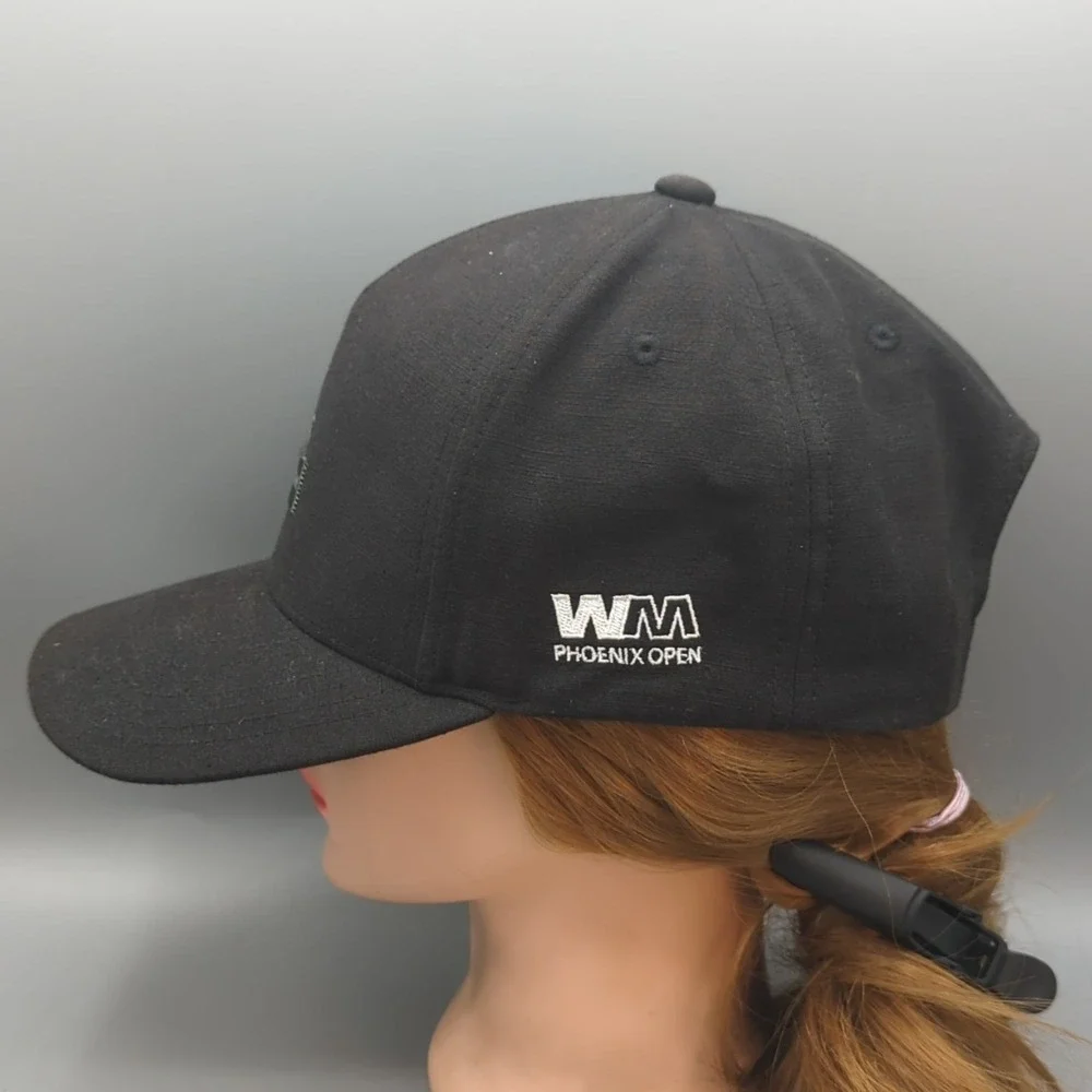 Travis Mathew Hat Cap WM Waste Management Phoenix Open Black Snapback Adjustable